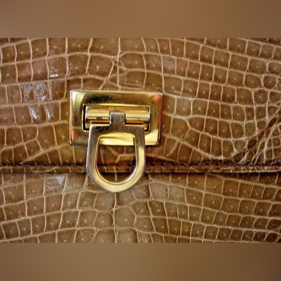 RARE Vintage GUCCI Crocodile Alligator KELLY Handbag Purse Bag  PRETTY Accessory - Picture 6 of 13